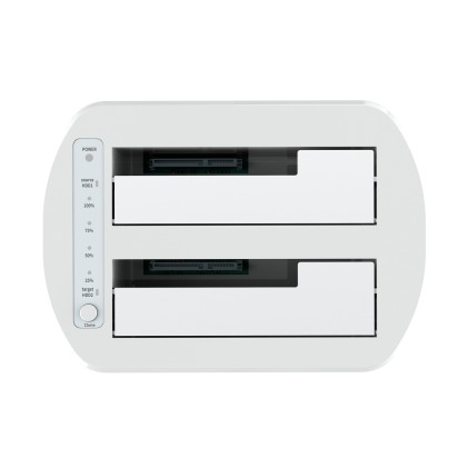 AISENS ASDS-D02W docking station per unit&agrave; di archiviazione USB 3.2 Gen 1 (3.1 Gen 1) Type-B Bianco