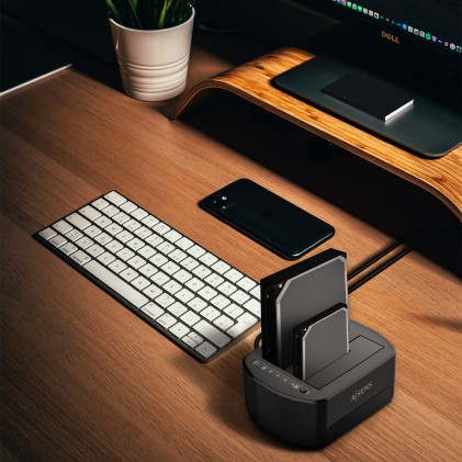 AISENS ASDS-D03B docking station per unità di archiviazione USB 3.2 Gen 1 (3.1 Gen 1) Type-B Nero
