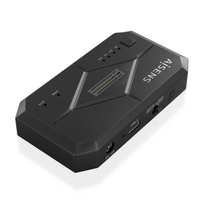 AISENS ASDS-M2SATA04B docking station per unità di archiviazione USB 3.2 Gen 1 (3.1 Gen 1) Type-C Nero