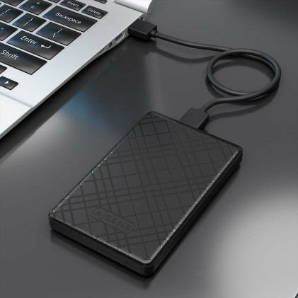 AISENS ASE-2522B contenitore di unità di archiviazione Box esterno HDD/SSD Nero 2.5"