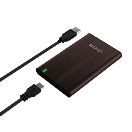 AISENS ASE-2525BWN contenitore di unità di archiviazione Box esterno HDD Marrone 2.5"