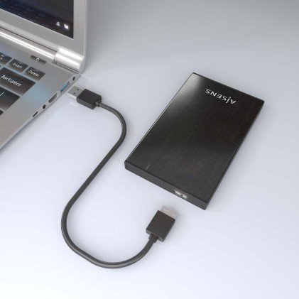 AISENS ASE-2527B contenitore di unità di archiviazione Box esterno HDD/SSD Nero 2.5"