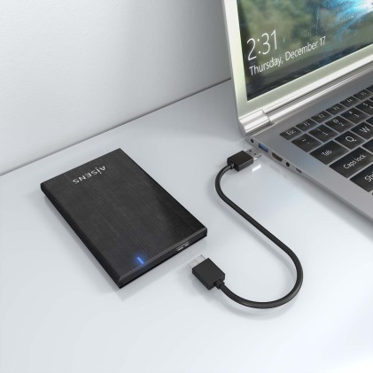 AISENS ASE-2528B contenitore di unit&agrave; di archiviazione Box esterno HDD/SSD Nero 2.5"