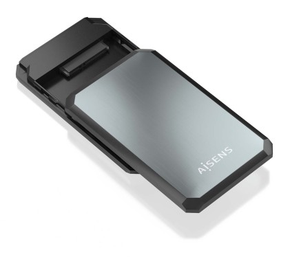AISENS ASE-2529B contenitore di unit&agrave; di archiviazione Box esterno HDD/SSD Nero, Grigio 2.5"