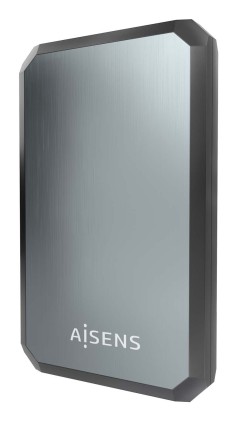 AISENS ASE-2529B contenitore di unit&agrave; di archiviazione Box esterno HDD/SSD Nero, Grigio 2.5"