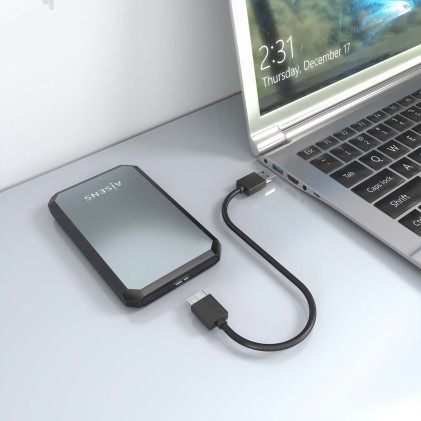 AISENS ASE-2529B contenitore di unit&agrave; di archiviazione Box esterno HDD/SSD Nero, Grigio 2.5"
