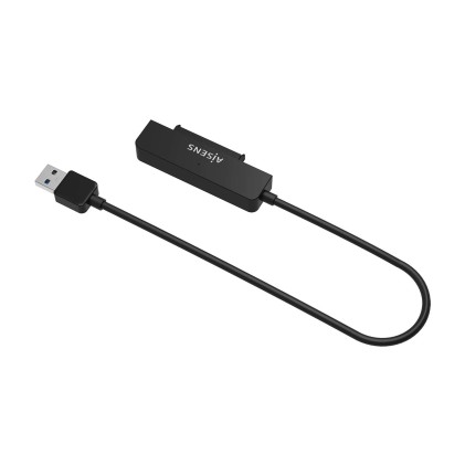 Aisens ASE-25A03B Adattatore SATA a USB-A USB 3.0/USB3.1 Gen1 per dischi rigidi da 2,5" - Nero