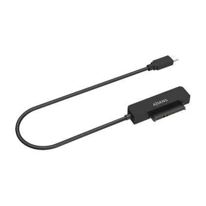 Aisens ASE-25C04B Adattatore SATA a USB-C USB 3.0/USB3.1 Gen1 per dischi rigidi da 2,5" - Nero