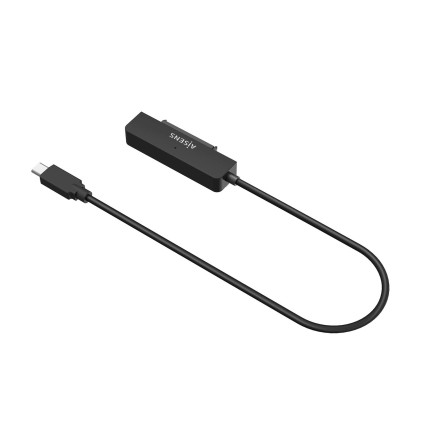 Aisens ASE-25C04B Adattatore SATA a USB-C USB 3.0/USB3.1 Gen1 per dischi rigidi da 2,5" - Nero