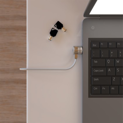 AISENS ASLK-D40K02-SL cavo di sicurezza Argento 1,5 m