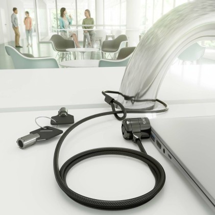 AISENS ASLK-D40K04-BK cavo di sicurezza Nero 1,5 m