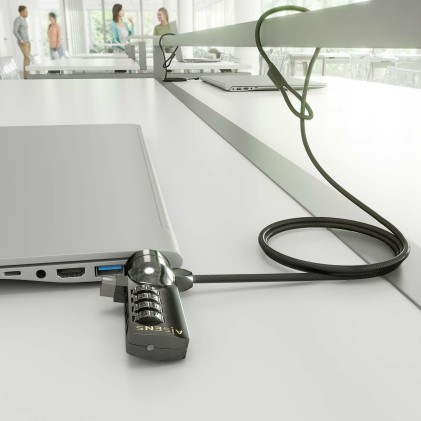 AISENS ASLK-D40N03-BK cavo di sicurezza Nero 1,5 m