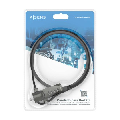 AISENS ASLK-D40N03-BK cavo di sicurezza Nero 1,5 m