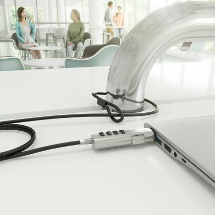 AISENS ASLK-D50N05-BK cavo di sicurezza Nero 1,5 m