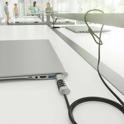 AISENS ASLK-D50N05-BK cavo di sicurezza Nero 1,5 m