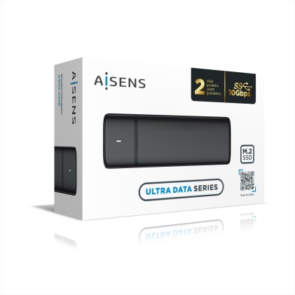 AISENS ASM2-001B contenitore di unità di archiviazione Box esterno SSD Nero M.2