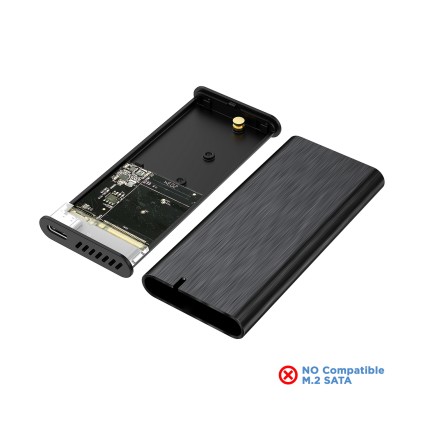 AISENS ASM2-008B contenitore di unità di archiviazione Box esterno SSD Nero M.2