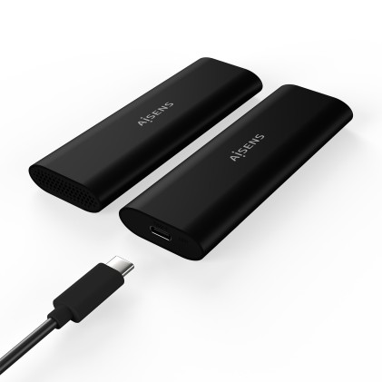 AISENS ASM2-014B contenitore di unità di archiviazione Box esterno SSD Nero M.2