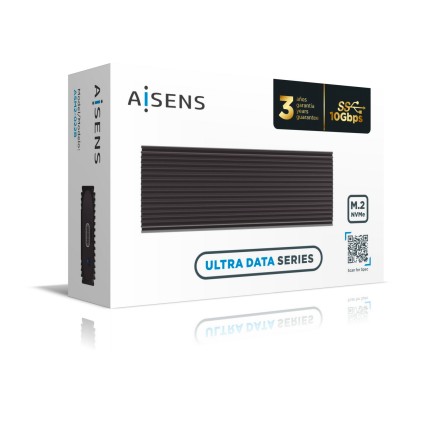 AISENS ASM2-022B contenitore di unit&agrave; di archiviazione Box esterno SSD Nero M.2