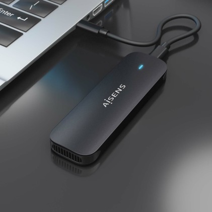 AISENS ASM2-024B contenitore di unità di archiviazione Box esterno SSD Nero M.2