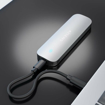 AISENS ASM2-025SL contenitore di unità di archiviazione Box esterno SSD Argento M.2