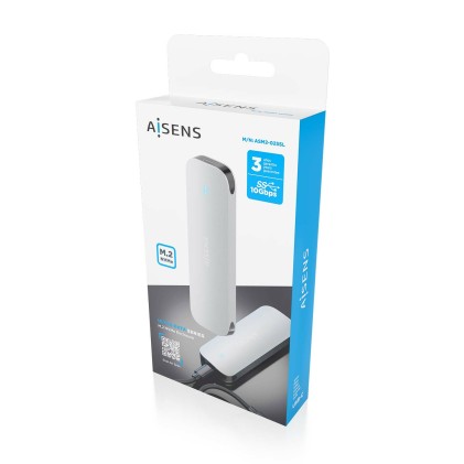 AISENS ASM2-025SL contenitore di unità di archiviazione Box esterno SSD Argento M.2