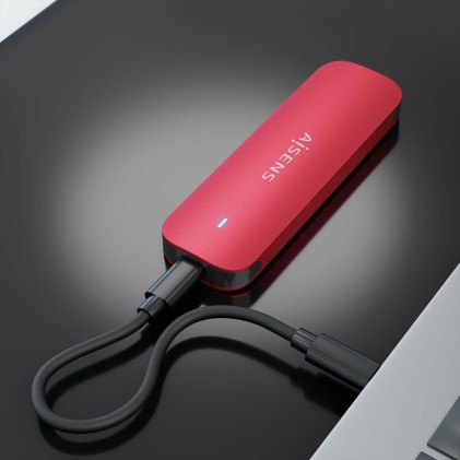AISENS ASM2-027RED contenitore di unità di archiviazione Box esterno SSD Rosso M.2