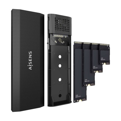 AISENS ASM2-028B contenitore di unità di archiviazione Box esterno SSD Nero M.2