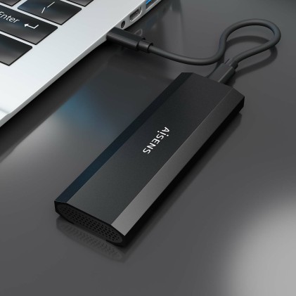 AISENS ASM2-028B contenitore di unità di archiviazione Box esterno SSD Nero M.2