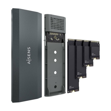 AISENS ASM2-029GR contenitore di unità di archiviazione Box esterno SSD Grigio M.2