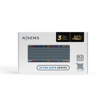 AISENS ASM2-RGB011GR contenitore di unità di archiviazione Box esterno SSD Grigio M.2