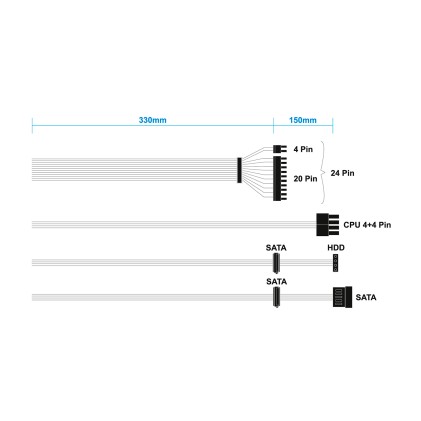 AISENS ASPC-500SFX-SEO alimentatore per computer 500 W 20+4 pin ATX SFX Argento