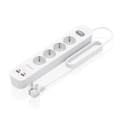 AISENS ASPS-2A2C12-W prolunghe e multiple 1,4 m 4 presa(e) AC Interno Bianco