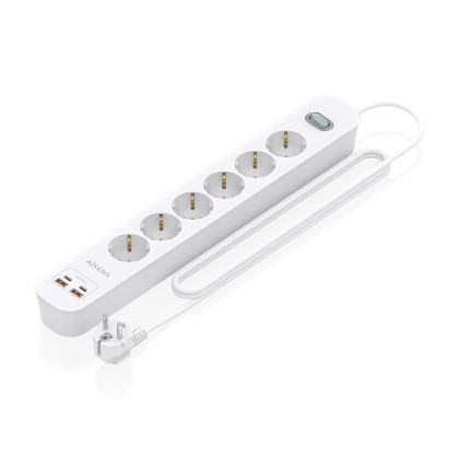 AISENS ASPS-2A2C16-W prolunghe e multiple 1,4 m 6 presa(e) AC Interno Bianco