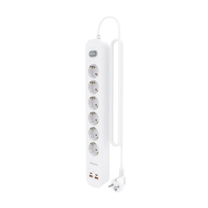 AISENS ASPS-2A2C16-W prolunghe e multiple 1,4 m 6 presa(e) AC Interno Bianco