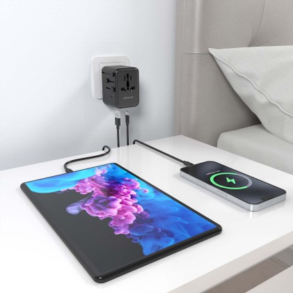 AISENS ASPS-2A3C09-BK Caricabatterie per dispositivi mobili Universale Nero AC Ricarica rapida Interno