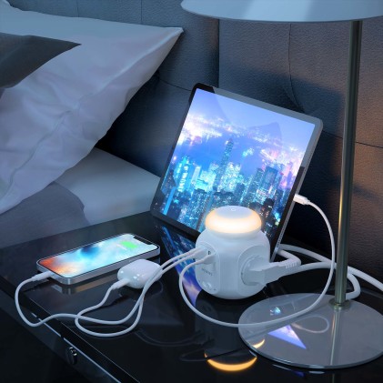 AISENS ASPS-3A1CL01-W prolunghe e multiple 1,8 m 4 presa(e) AC Interno Bianco