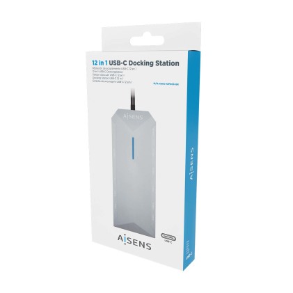 AISENS ASUC-12P005-GR replicatore di porte e docking station per laptop Cablato USB 3.2 Gen 1 (3.1 Gen 1) Type-C Grigio