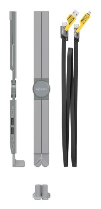 AISENS ASUC-4P021-GR replicatore di porte e docking station per laptop Cablato USB 3.2 Gen 1 (3.1 Gen 1) Type-C Grigio