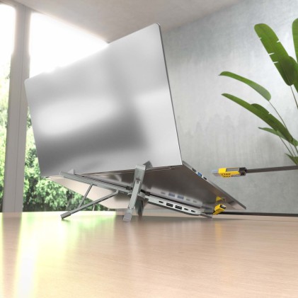 AISENS ASUC-4P021-GR replicatore di porte e docking station per laptop Cablato USB 3.2 Gen 1 (3.1 Gen 1) Type-C Grigio