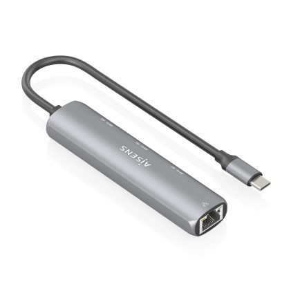 AISENS ASUC-4P038-GR replicatore di porte e docking station per laptop Cablato USB 3.2 Gen 1 (3.1 Gen 1) Type-C Grigio