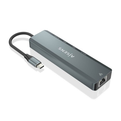 AISENS ASUC-5P011-GR replicatore di porte e docking station per laptop Cablato USB 3.2 Gen 1 (3.1 Gen 1) Type-C Grigio