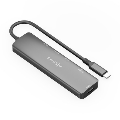 AISENS ASUC-6P024-GR replicatore di porte e docking station per laptop Cablato USB 3.2 Gen 1 (3.1 Gen 1) Type-C Grigio