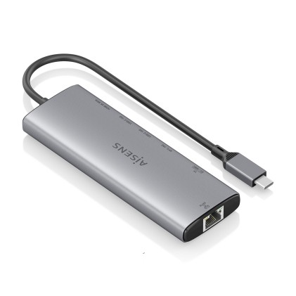 AISENS ASUC-7P032-GR replicatore di porte e docking station per laptop Cablato USB 3.2 Gen 1 (3.1 Gen 1) Type-C Grigio
