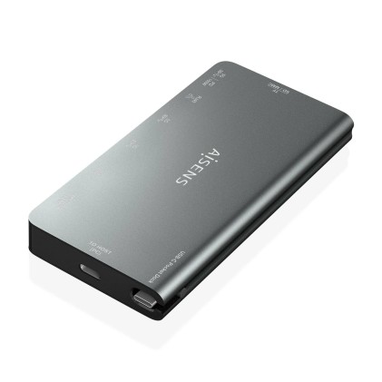 AISENS ASUC-8P015-GR replicatore di porte e docking station per laptop Cablato USB 3.2 Gen 1 (3.1 Gen 1) Type-C Grigio