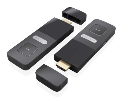 AISENS ASWL-H2K30M001-BK moltiplicatore AV Trasmettitore e ricevitore AV Nero