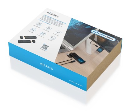 AISENS ASWL-H2K30M001-BK moltiplicatore AV Trasmettitore e ricevitore AV Nero