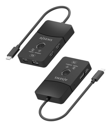 AISENS ASWL-H2KDC30M05-BK replicatore di porte e docking station per laptop Con cavo e senza cavo USB 3.2 Gen 1 (3.1 Gen 1) Type-C Nero