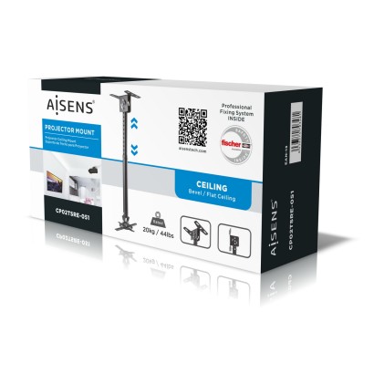 AISENS CP02TSRE-051 supporto per proiettore Soffitto Nero