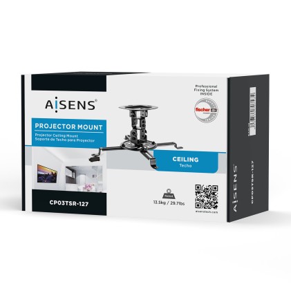 AISENS CP03TSR-127 supporto per proiettore Soffitto Nero